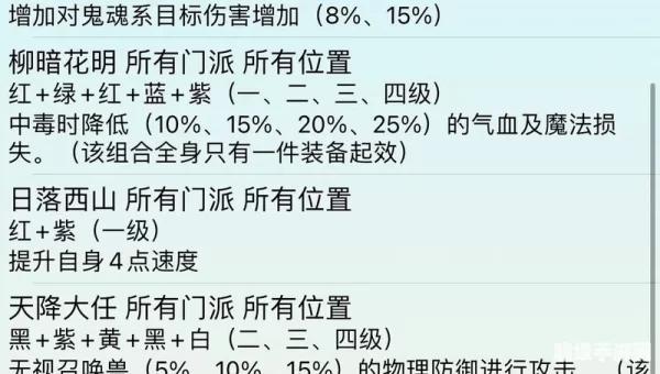 梦幻符石组合大全